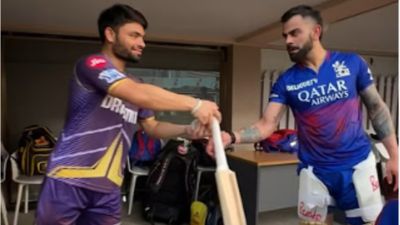 'Mai thoda jyada badnaam ho gaya': Rinku Singh opens up on his reputation after chasing Virat Kohli's bat KKR's Rinku Singh (L) and RCB's Virat Kohli in frame