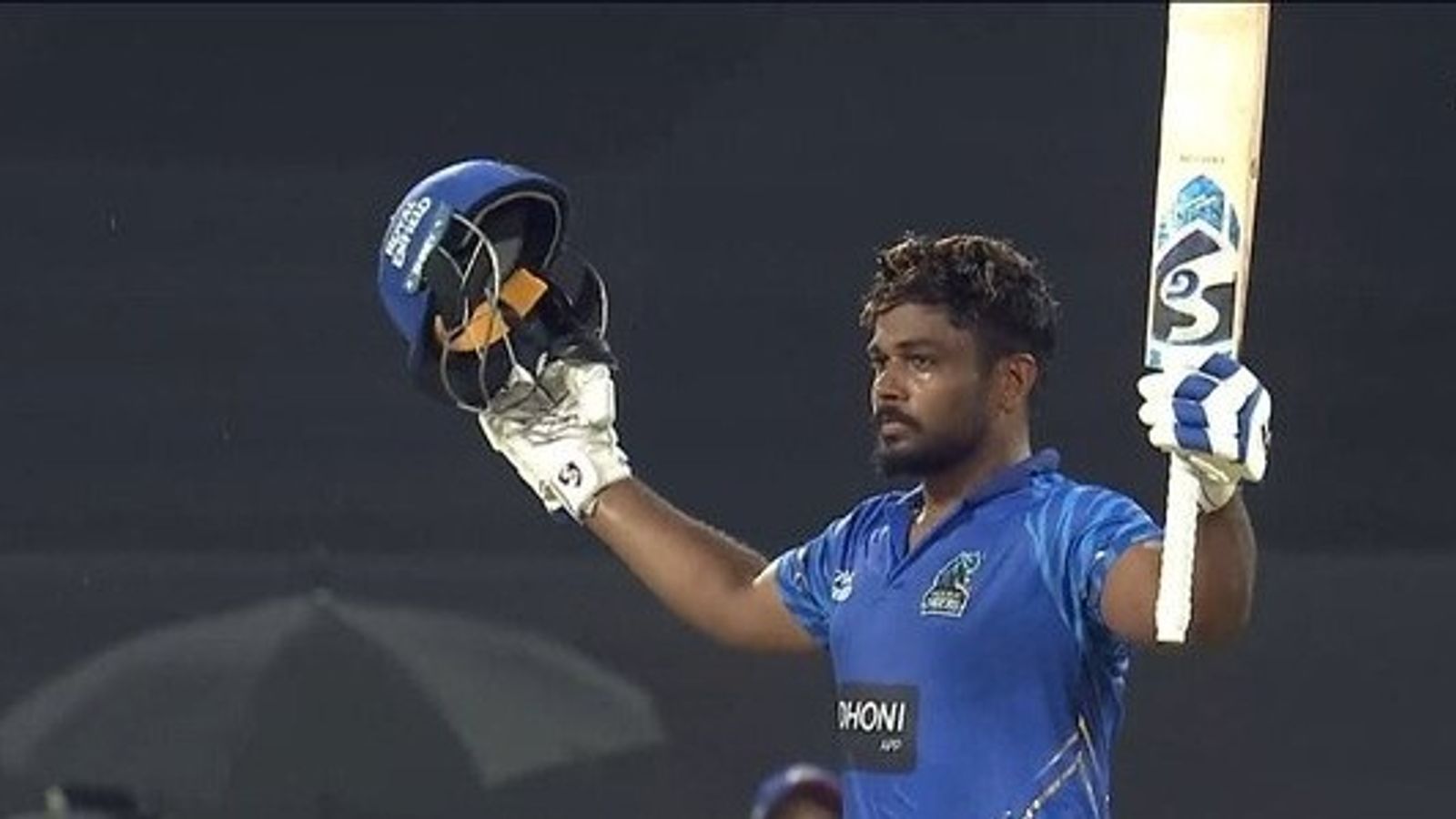 'In next 1-2 years, we should see one more guy playing for country': Centurion Sanju Samson wants 'special eyes' in local games after 237 gets chased down in KCL 2025 Kochi Blue Tigers' Sanju Samson celebrates his century in KCL 2025 encounter.