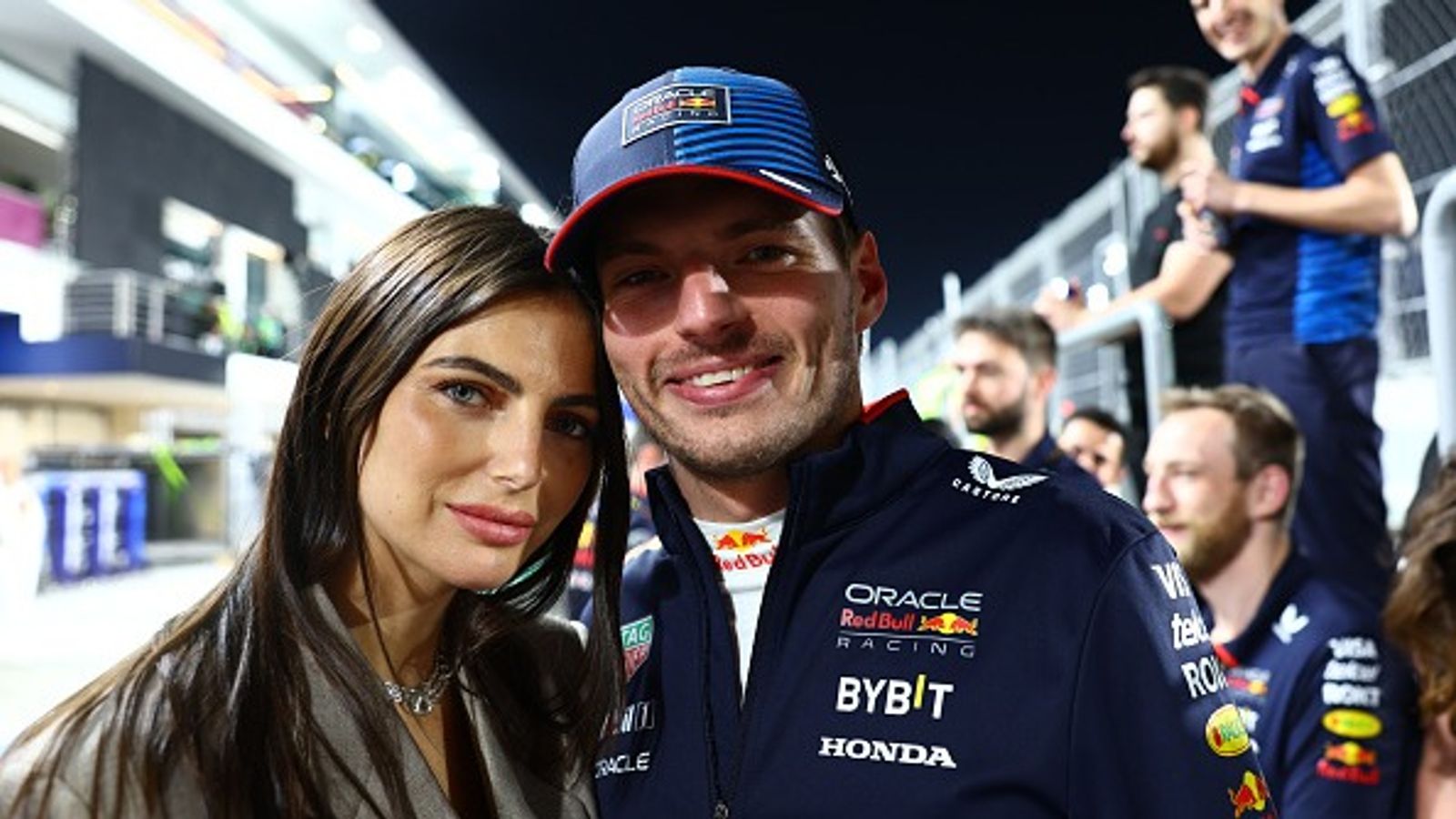 Max Verstappen's mother Sophie Kumpen likes Kelly Piquet's sunset video Max Verstappen with Kelly Piquet in the frame.