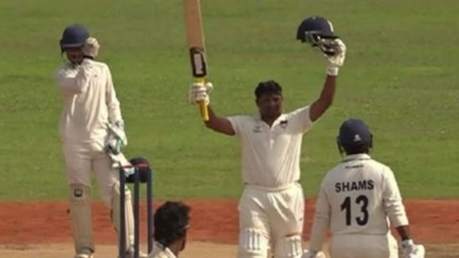 Sarfaraz Khan slams 2nd century in Buchi Babu tournament to bang on selectors doors, whacks 5 sixes in ODI-like knock Mumbai's Sarfaraz Khan celebrates his century against Haryana in Buchi Babu tournament in 2025.