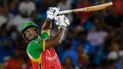 RCB's Romario Shepherd smashes 20 runs off one legal delivery in CPL 2025 clash enroute 34-ball 73; watch video Romario Shepherd