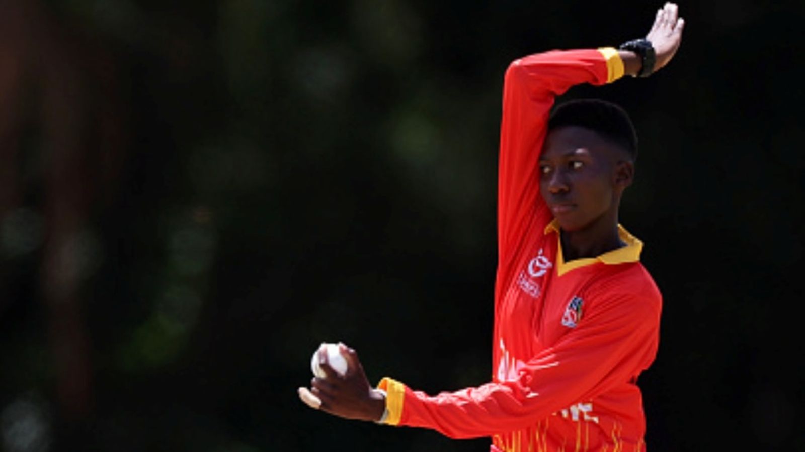 Zimbabwe all-rounder with 63 international wickets suspended from bowling by ICC Kelis Ndhlovu of Zimbabwe in bowling action during the ICC Women's U19 T20 World Cup 2023 match between Zimbabwe and Rwanda at North-West University Oval on January 17, 2023 in Potchefstroom, South Africa.