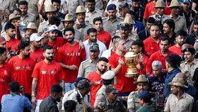 Liam Livingstone, Virat Kohli, Rajat Patidar, Suyash Sharma Liam Livingstone, Virat Kohli, Rajat Patidar, Suyash Sharma