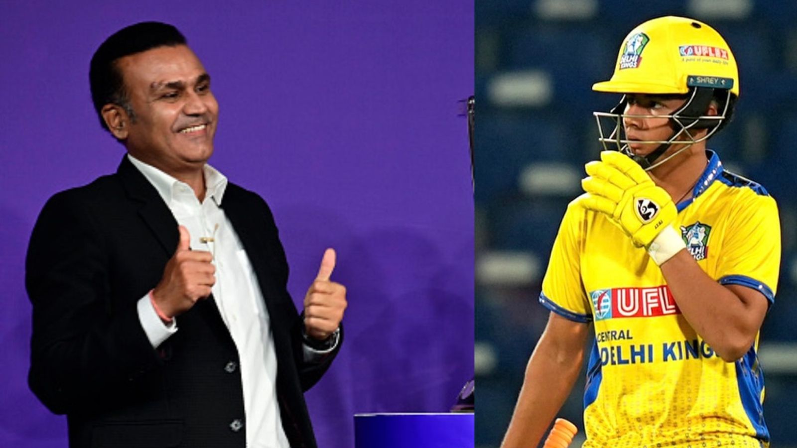 'Jab father sahab bolenge tab sunna to padega’: Aaryavir Sehwag opens up on taking cricketing lessons from dad Virender Sehwag Former India's star batter Virender Sehwag (L) and his son Aaryavir Sehwag in frame