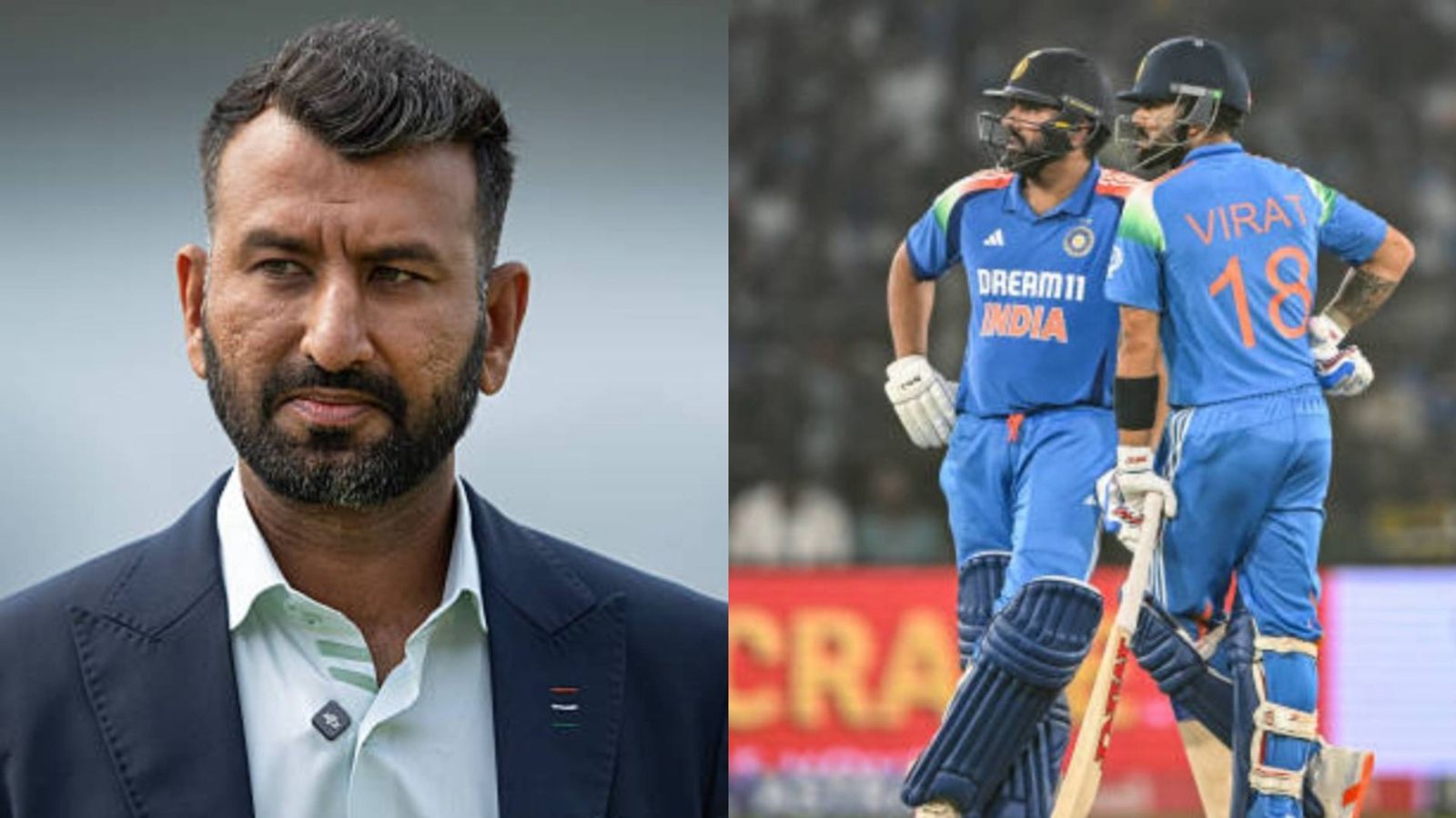 'They are experienced enough to know...': Cheteshwar Pujara's take on Rohit Sharma and Virat Kohli's ODI future Cheteshwar Pujara, Rohit Sharma and Virat Kohli in this frame