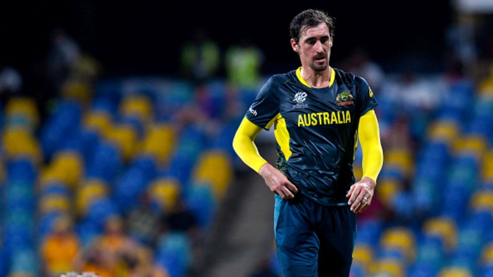 Mitchell Starc announces shock retirement from T20Is to ‘remain fresh, fit’ for Test and ODI cricket Mitchell Starc of Australia reacts during the ICC men's Twenty20 World Cup 2024 group B match against Oman at Kensington Oval in Bridgetown, Barbados, on June 5, 2024.