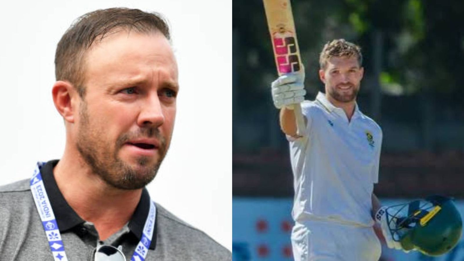 'He will never get that opportunity again...': AB de Villiers slams Wiaan Mulder for deciding not to break Brian Lara's Test record AB de Villiers (L) and Wiaan Mulder in this frame