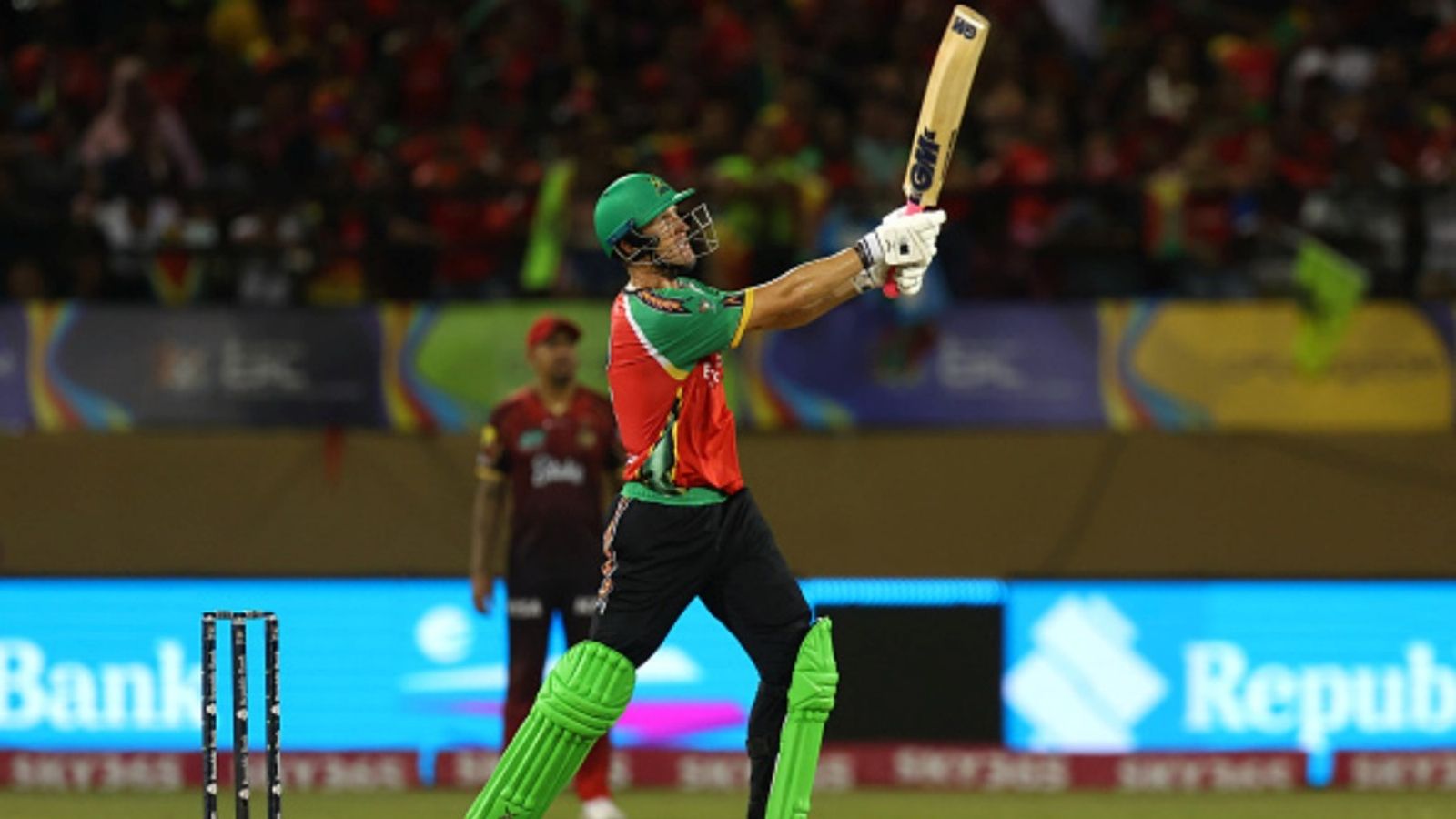 Kieron Pollard's 18-ball 54 goes in vain as ex-CSK all-rounder's 3 sixes in death overs hand Trinbago Knight Riders a 3-wicket defeat Kieron Pollard's 18-ball 54 goes in vain as ex-CSK all-rounder's 3 sixes in death overs hand Trinbago Knight Riders a 3-wicket defeat