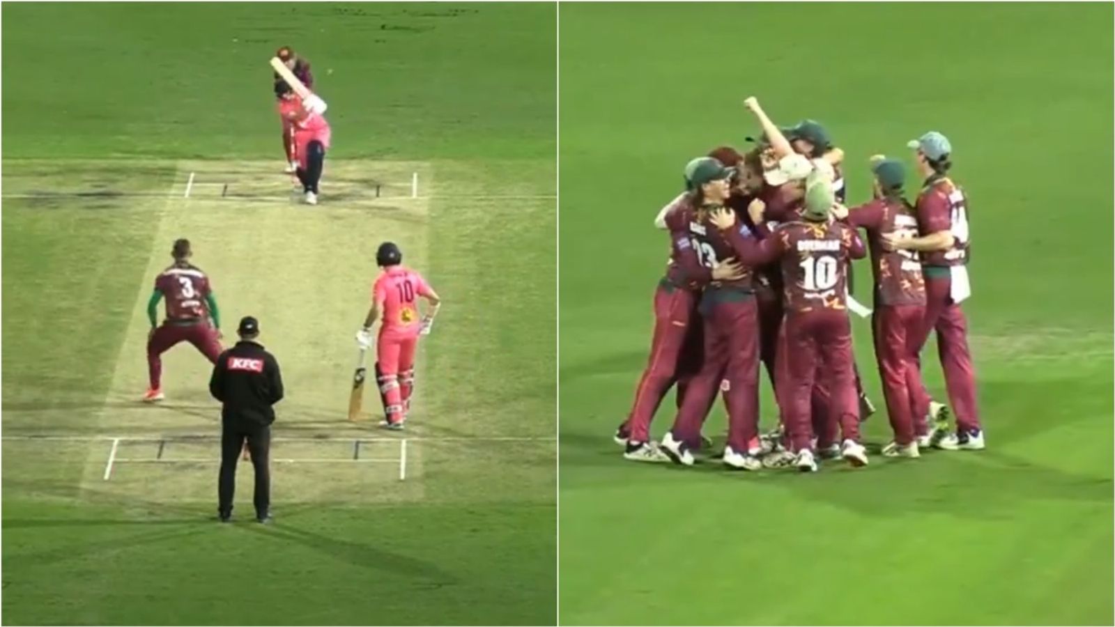 Marnus Labuschagne takes sensational hat-trick in T20 Max Final to lead Redlands to victory; watch viral video Marnus Labuschagne celebrates his hat-trick in the T20 Max final.