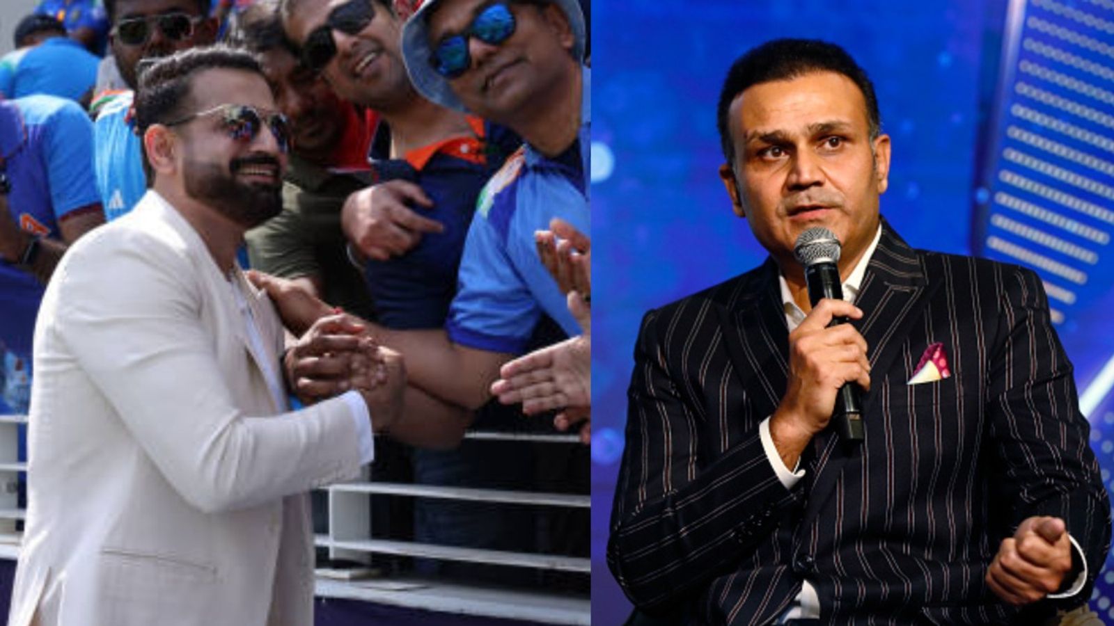 From Virender Sehwag to Irfan Pathan, Asia Cup 2025's star-studded Hindi commentary panel and presenters revealed Former India's star cricketers Irfan Pathan (L) and Virender Sehwag in frame