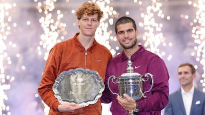 Carlos Alcaraz enjoys extra support from a special Spanish fan during US Open final vs Jannik Sinner Carlos Alcaraz enjoys extra support from a special Spanish fan during US Open final vs Jannik Sinner