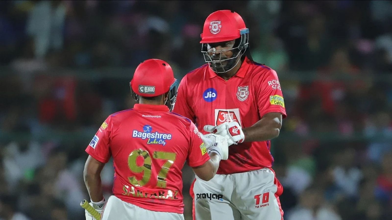 'Nothing was wrong with his weight or anything': Chris Gayle bashes selectors, wants ex-PBKS teammate in India's Test squad for West Indies series Chris Gayle, Sarfaraz Khan duriing their partnership in IPL 2019.