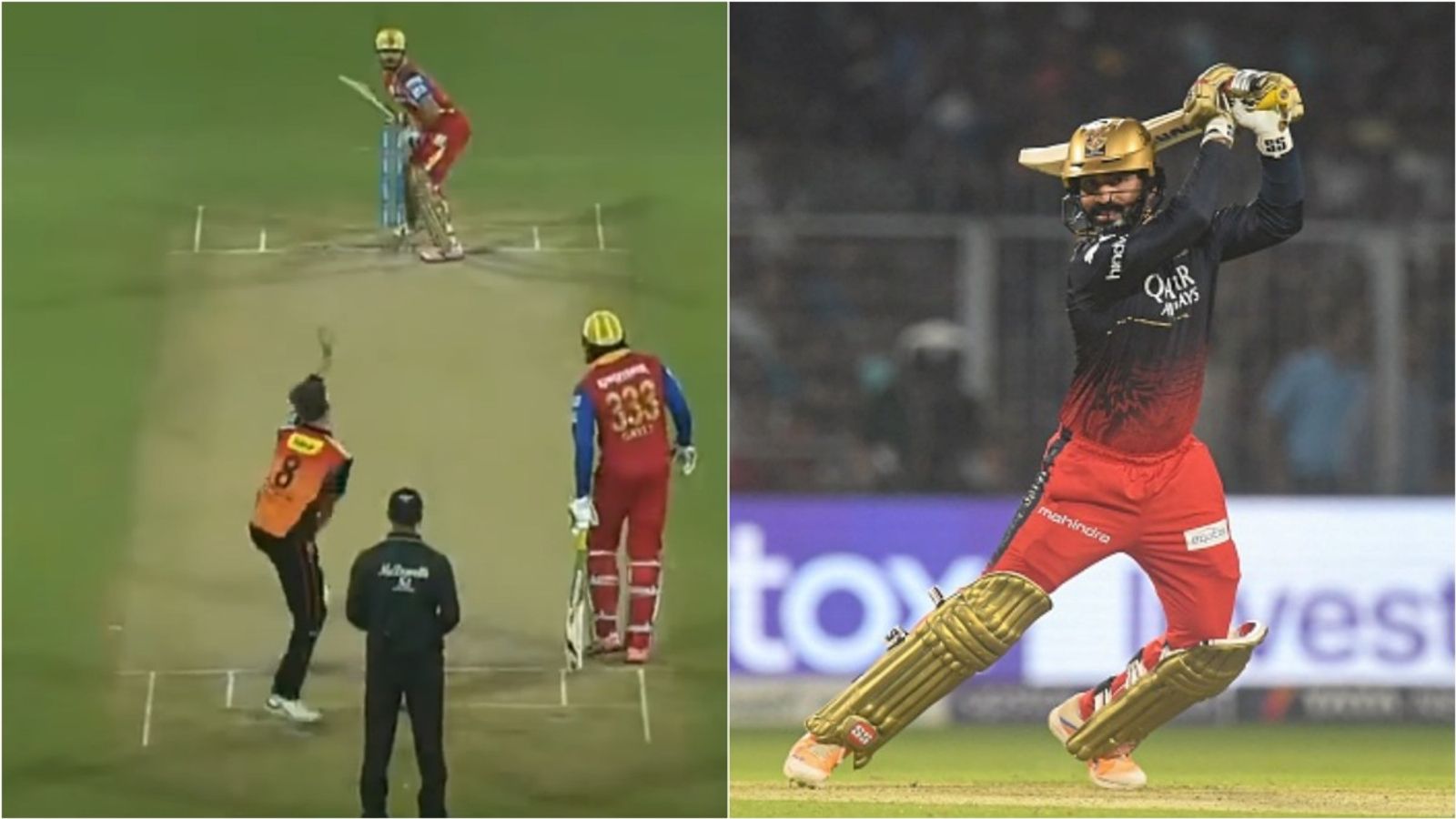 'Don't worry, I'll take Dale Steyn down': Dinesh Karthik recalls what Virat Kohli said in RCB team meeting from 10 years ago SRH's Dale Steyn bowls to RCB's Virat Kohli in IPL 2015; Dinesh Karthik plays a shot.