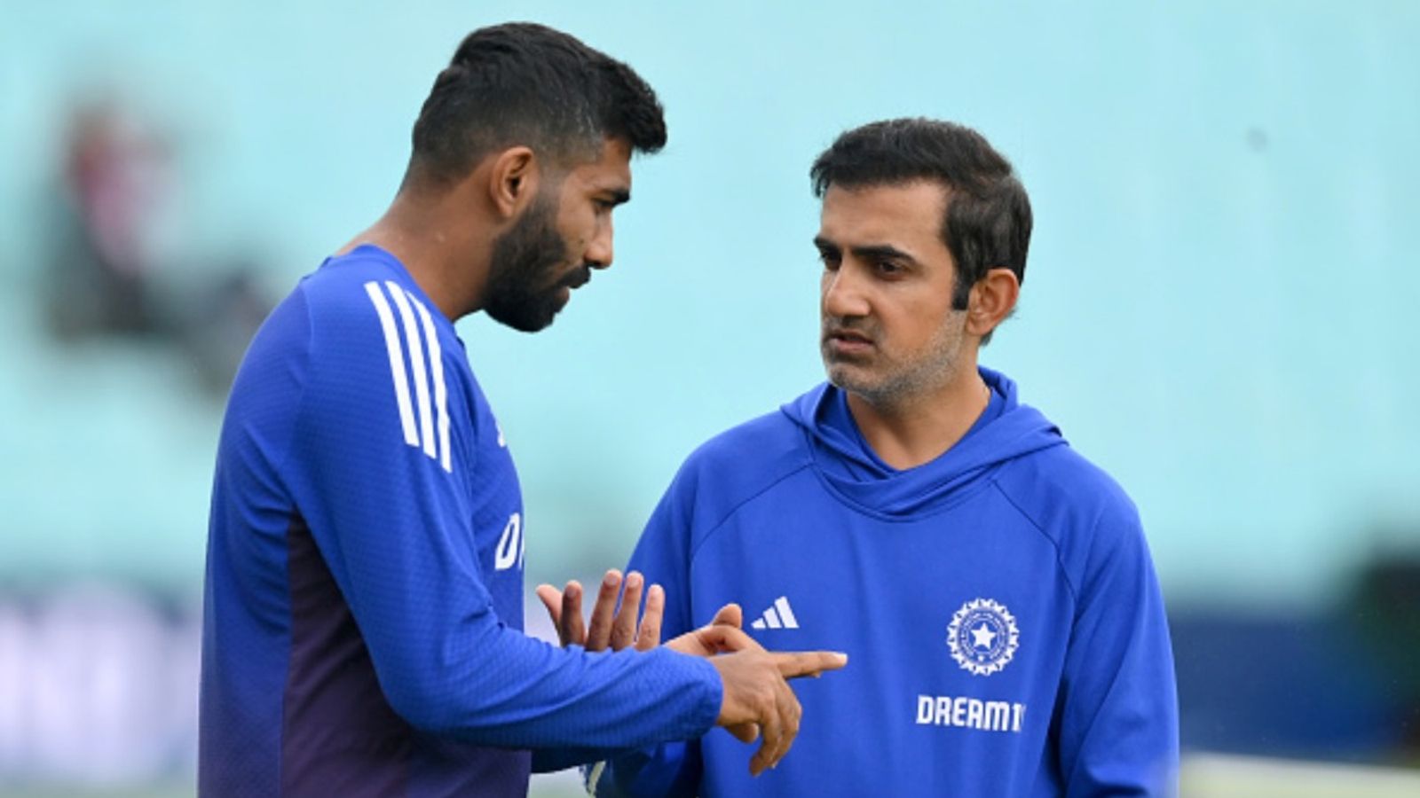 'I will go on strike if Bumrah plays': Jadeja feels there is no logic in star pacer playing vs UAE in T20 Asia Cup 2025 India head coach Gautam Gambhir speaks with Jasprit Bumrah during a net session at The Oval on July 30, 2025 in London, England.
