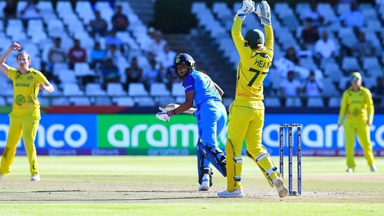 India vs Australia third ODI's venue shifted from Melbourne, know the reason here India captain Harmanpreet Kaur (2nd L) watches the ball during an ODI match against Australia