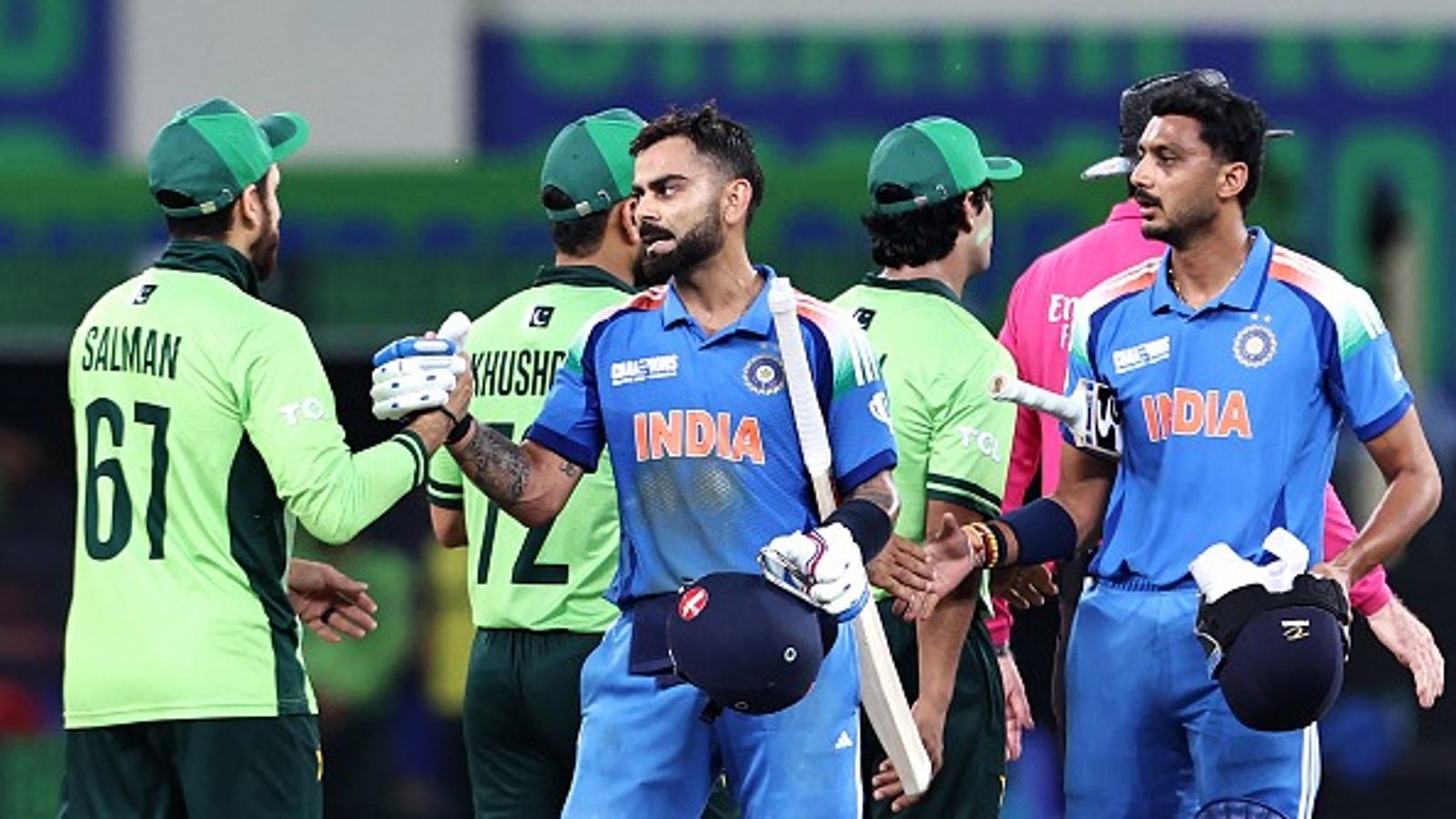 'Will not miss Virat, Rohit..King is dead, long live the king...': Asia Cup winning star claims 'India’s B team will also beat this Pakistan team' in Asia Cup 2025 India's Virat Kohli (C) and Axar Patel (R) shake hands with Pakistan's players at the end of the ICC Champions Trophy one-day international (ODI) cricket match between Pakistan and Indi