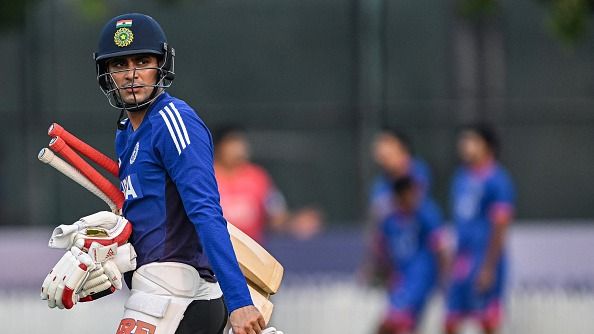 India's Shubman Gill arrvies to take part in a practice session at the International Cricket Council Academy (ICCA) in Dubai on September 8, 2025, ahead of the Asia Cup Twenty20 cricket match between India and United Arab Emirates.