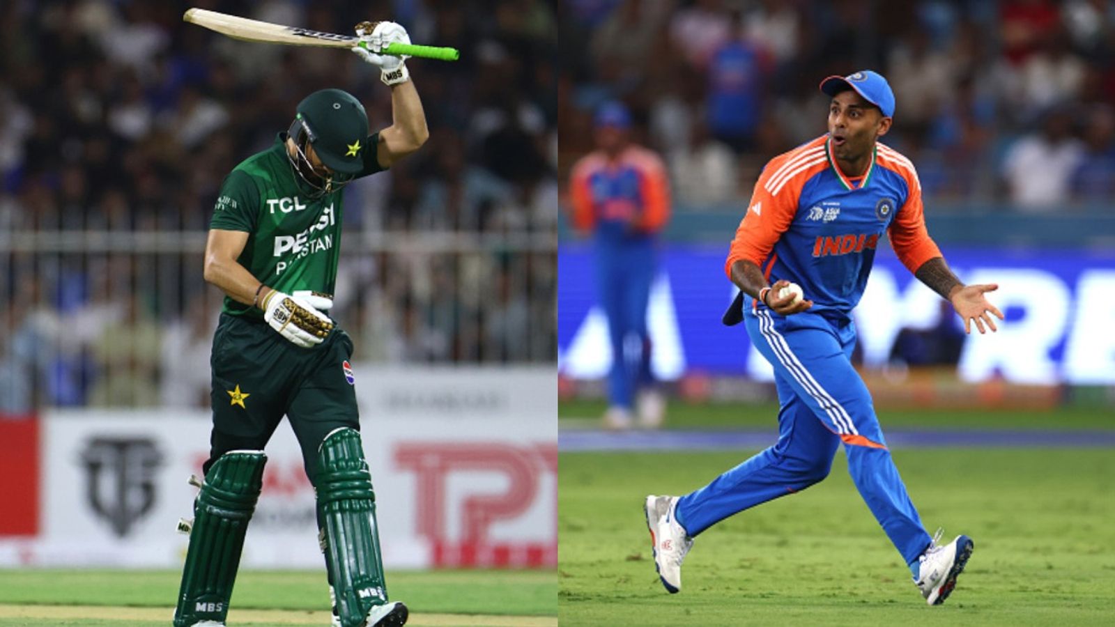 Asia Cup: How many times have India beaten Pakistan? Know the head-to-head records between arch-rivals in continental tournament India's Suryakumar Yadav (R) and Pakistan's Salman Ali Agha in frame