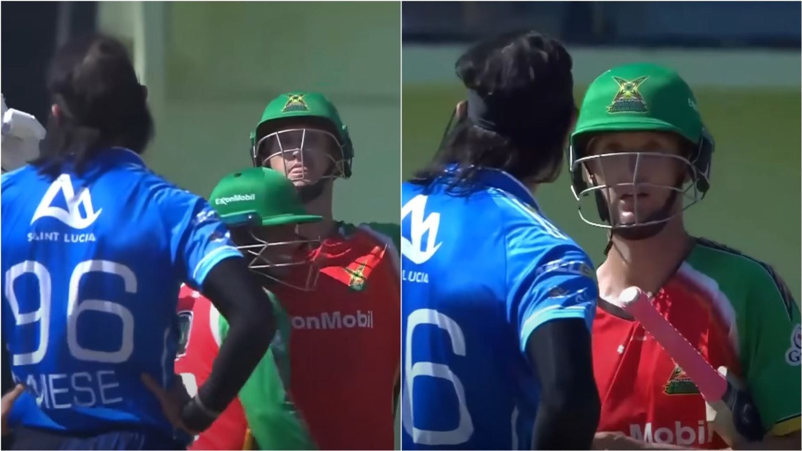 Dwaine Pretorius taunts David Wiese after hitting him for last-ball six in run chase, leads to heated exchange after CPL 2025 clash; watch video Dwaine Pretorius and David Wiese in heated exchange after CPL 2025 clash.