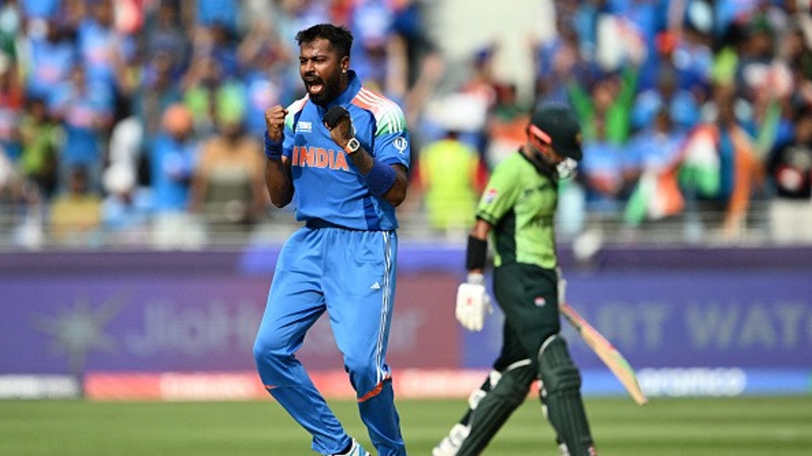 'They have to push 10–20 per cent extra...': England's Ashes-winning star picks India as 'favourites' against Pakistan in Asia Cup 2025 clash India's Hardik Pandya celebrates after taking the wicket of Pakistan's Saud Shakeel (R) during the ICC Champions Trophy one-day international (ODI) cricket match between Pakistan and India
