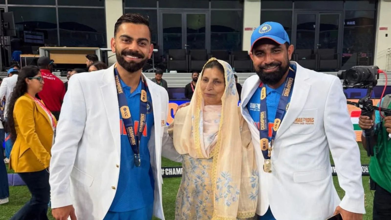 'Virat used to talk to my mom over the phone...': Mohammed Shami recalls Kohli's meeting with his mother after India's Champions Trophy 2025 win Mohammed Shami and his mother with Virat Kohli after ICC Champions Trophy 2025 final