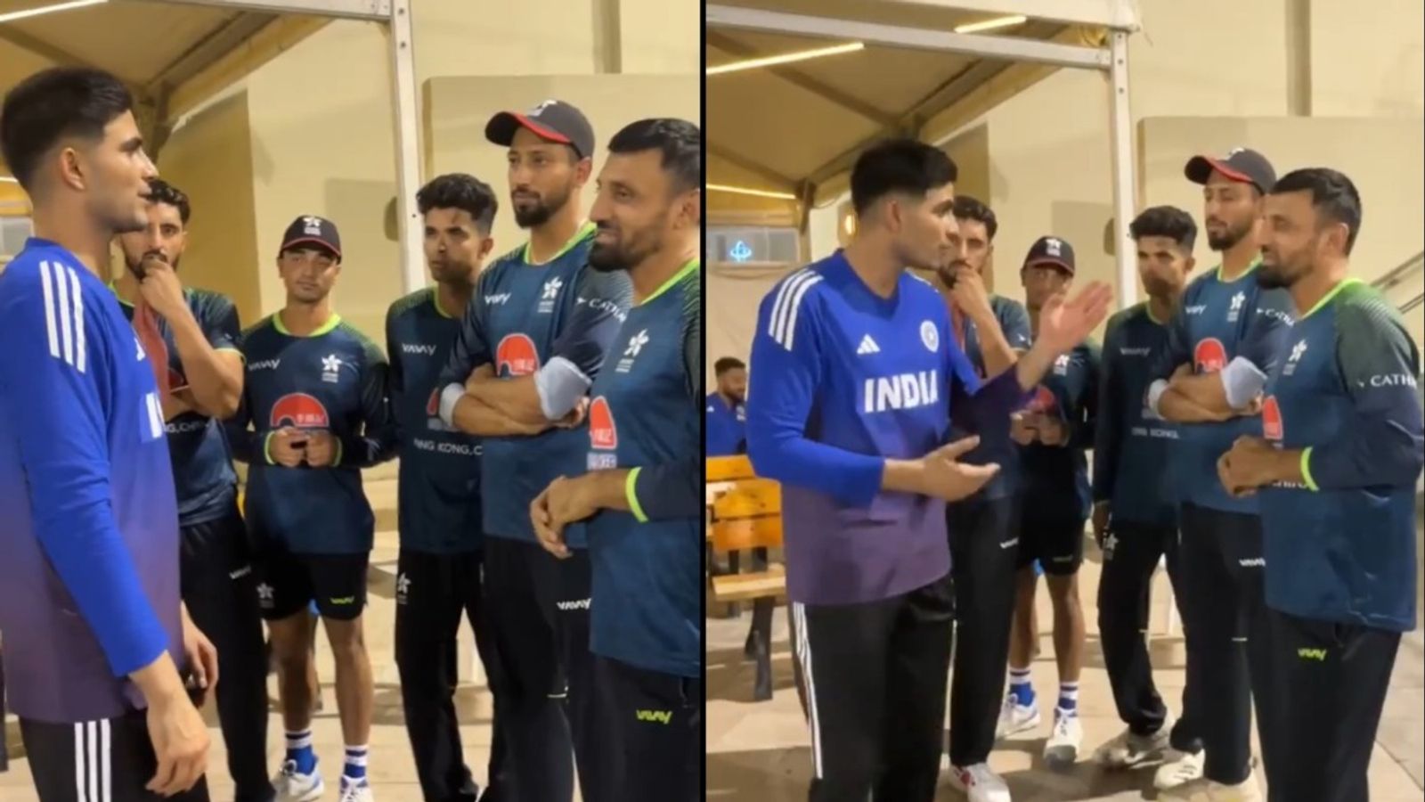 '...utna kharab hoga': Hong Kong players avail Shubman Gill's key advice ahead of their Asia Cup clash against Sri Lanka, WATCH VIDEO Shubman Gill alongside Hong Kong Cricketers