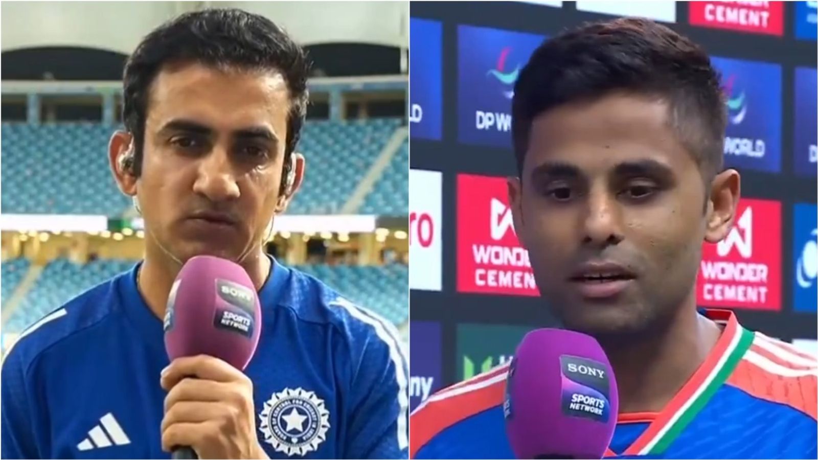 'Thanks to our soldiers for Operation Sindoor': Head coach Gautam Gambhir after India's thumping win over Pakistan and handshake snub India head coach Gautam Gambhir speaks to broadcasters; India captain Suryakumar Yadav speaks at the post-match presentation.