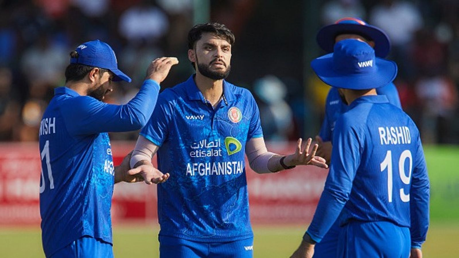 Massive blow to Afghanistan, star speedster with 67 T20I wickets ruled out of remainder of Asia Cup 2025 due to injury Afghanistan's Naveen-ul-Haq (C) celebrates with teammates after a dismissal during the second T20 international cricket match between Zimbabwe and Afghanistan at the Harare Sports Club in Harare on December 13, 2024.