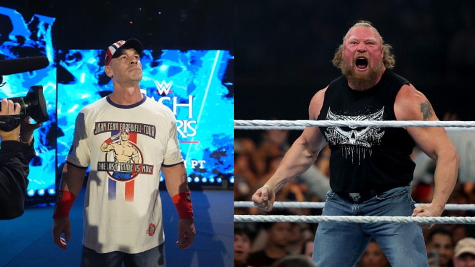 John Cena fires back at Brock Lesnar, accepts Wrestlepalooza challenge with defiant message: "I don't give a damn" John Cena and Brock Lesnar in the frame (Images via Getty)