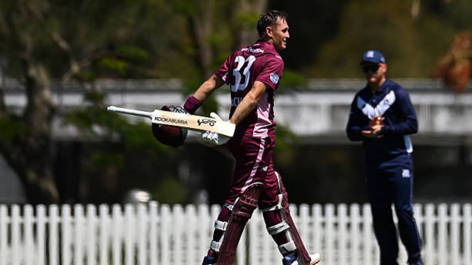 Marnus Labuschagne sends clear message to selectors ahead of The Ashes, slams fine century for Queensland Marnus Labuschagne of the Bulls celebrates his century during the One Day Cup match between Queensland and Victoria at Allan Border Field
