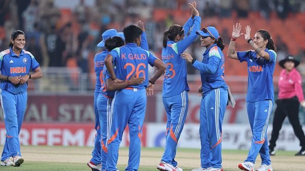 Team India players celebrate in this frame