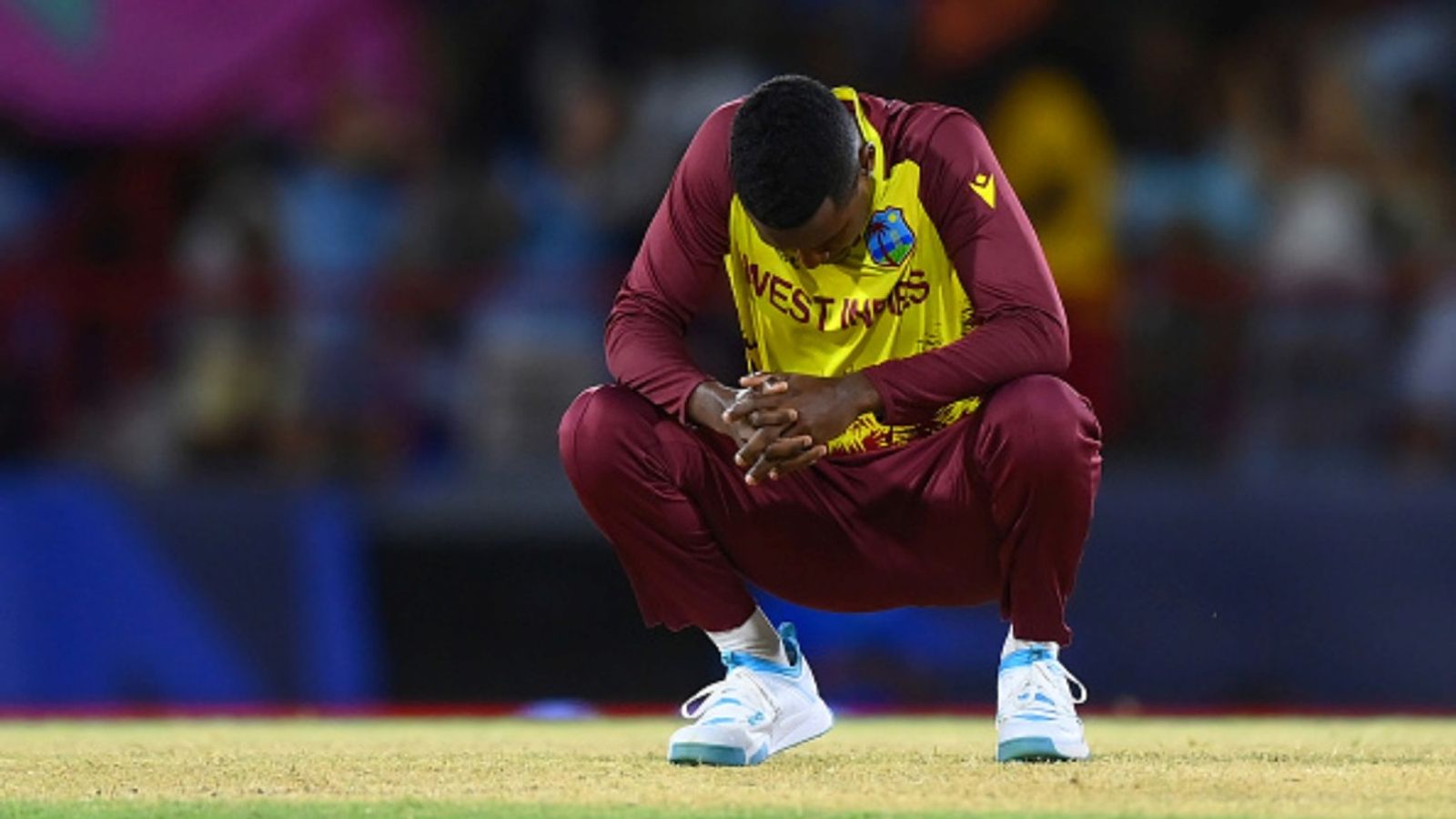 West Indies announce T20I squad for historic Nepal series, 5 fresh faces included, star spinner named captain Akeal Hosein of West Indies reacts after a delivery during the ICC Men's T20 Cricket World Cup 2024 Super Eight match against England at Daren Sammy National Cricket Stadium on June 19, 2024 in Gros Islet, Saint Lucia.