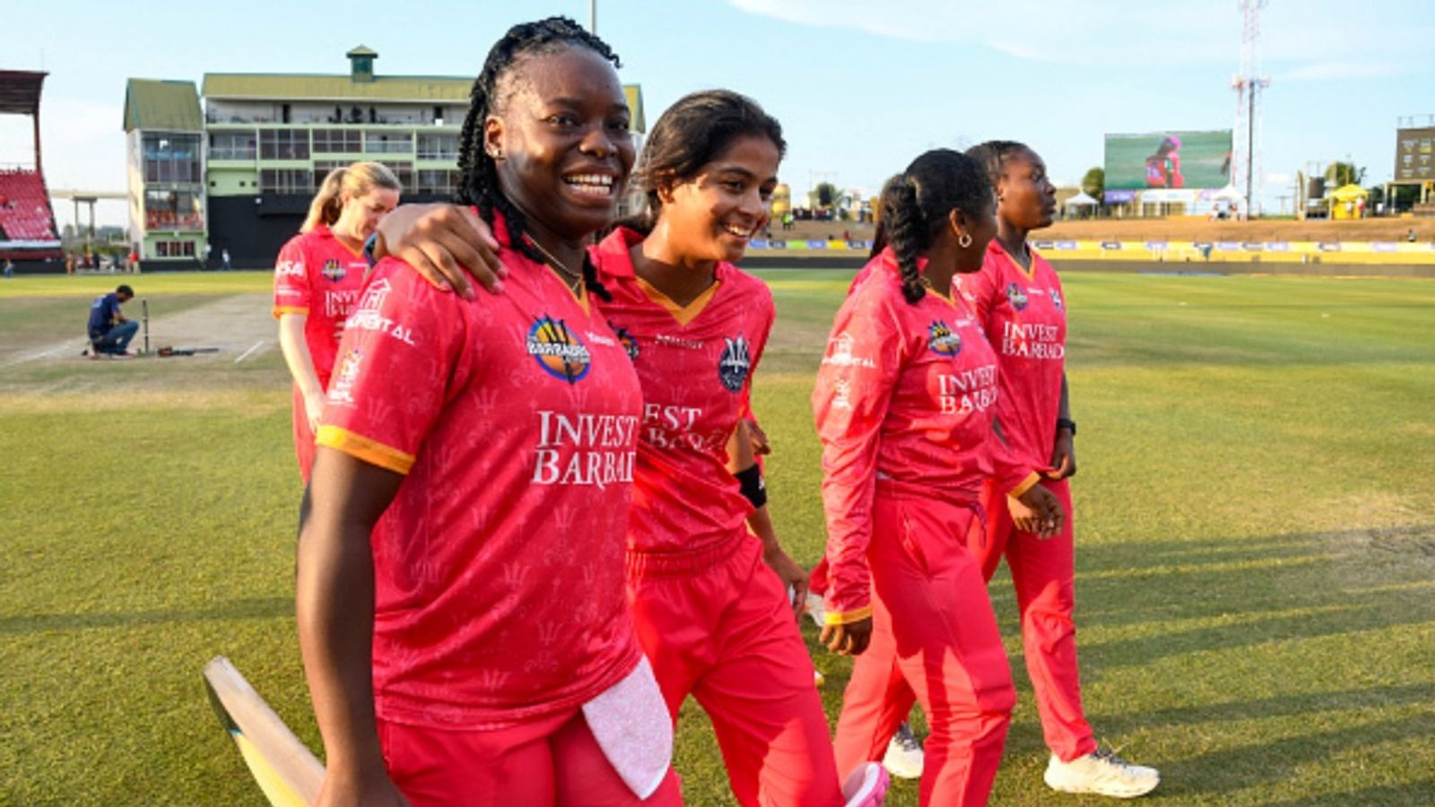 Walked out to bat at 9, 27 needed off 16 balls, India's Shreyanka Patil's cameo helps Barbados Royals win 3rd consecutive WCPL title Aaliyah Alleyne (L) and Shreyanka Patil (2L) of Barbados Royals celebrate winning the Women's 2025 Caribbean Premier League Final match against Guyana Amazon Warriors at Providence Stadium on September 17, 2025 in Georgetown, Guyana.
