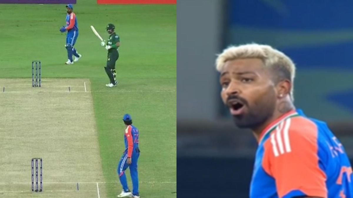 Hardik Pandya was seen shouting at Sanju Samson in this frame