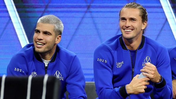 Alexander Zverev jokingly mocks Carlos Alcaraz's new haircut during Laver Cup banter
