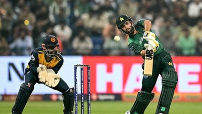 Shaheen Afridi Stars with three wickets as Pakistan defeat Sri Lanka by five wickets, Charith Asalanka-led side's Asia Cup future looks bleak Pakistan's Mohammad Haris (R) plays a shot during the Asia Cup 2025 Super Four Twenty20 international cricket match between Pakistan and Sri Lanka at the Sheikh Zayed Cricket Stadium in Abu Dhabi