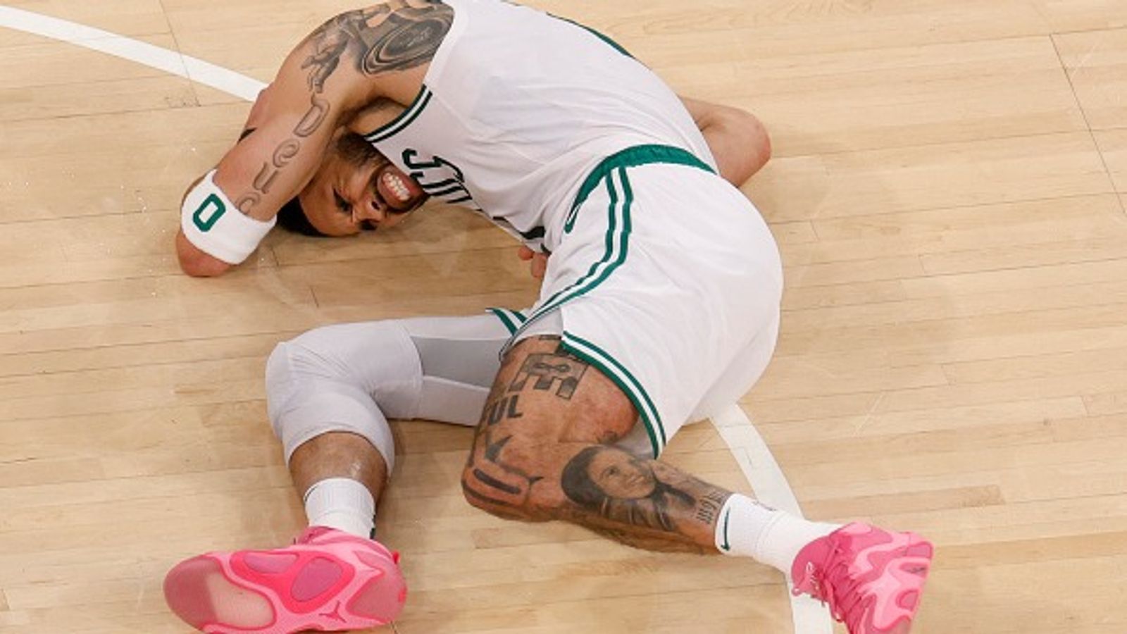 Jayson Tatum reflects on emotional struggle after career-threatening achilles injury Jayson Tatum in the frame.