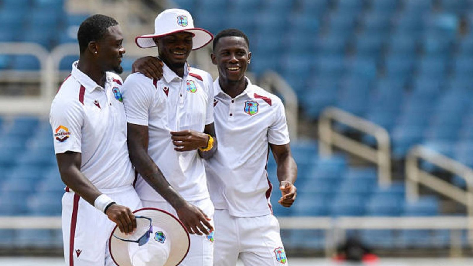 Big blow to West Indies as star pacer ruled out of India Tests due to injury, uncapped player announced as replacement Jayden Seales, Alzarri Joseph and Shamar Joseph of West Indies celebrate bowling out Australia during the third day of the third Test cricket match between West Indies and Australia at Sabina Park