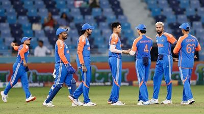 Team India skips practice session ahead of Asia Cup 2025 final against Pakistan, Know why India's Hardik Pandya (2nd from left) celebrates the wicket of Sri Lanka's Kusal Mendis in this frame