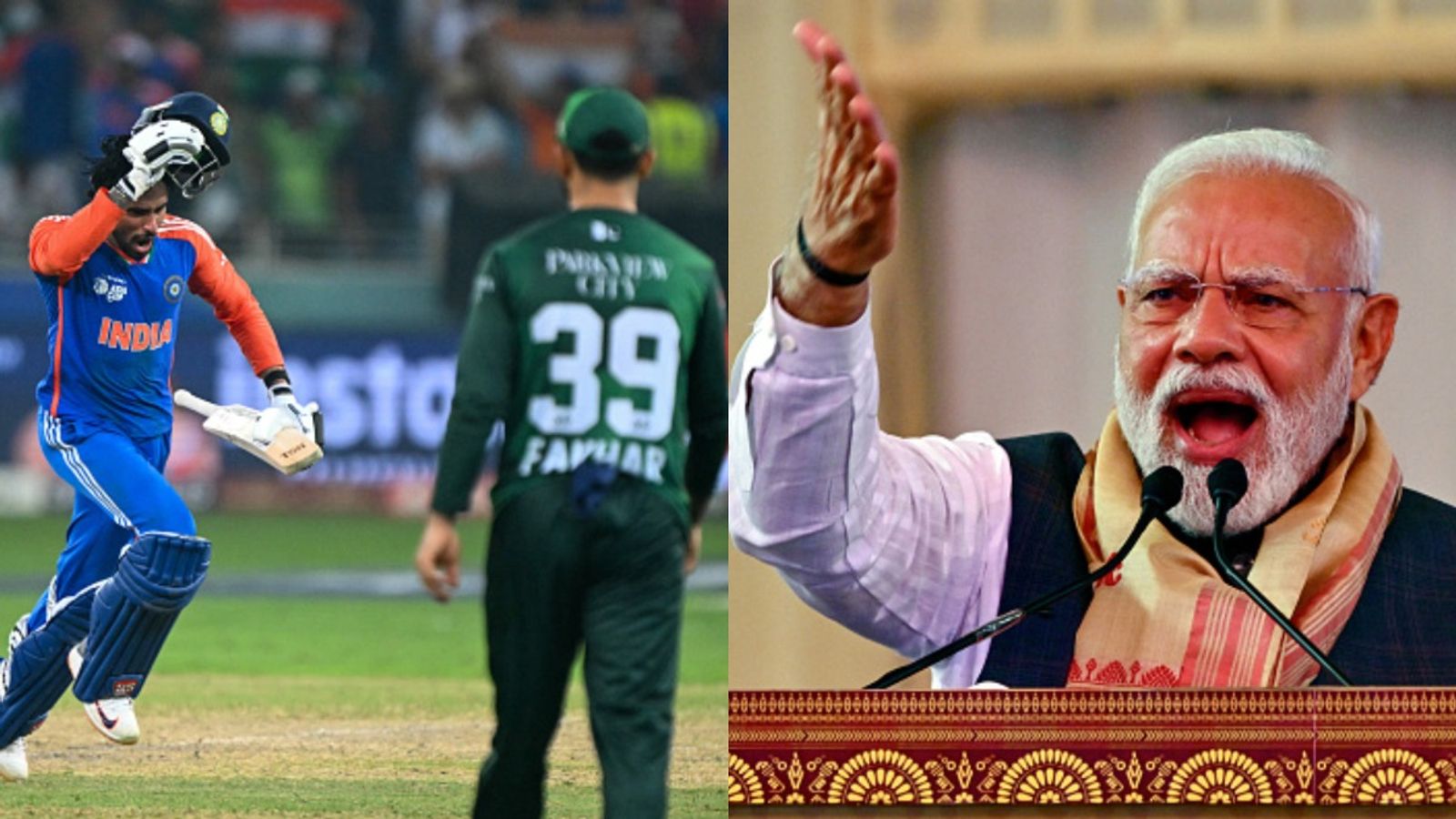 'Operation Sindoor on games field, outcome is same': PM Modi's befitting reply to Pakistan after India win Asia Cup 2025 title India's Tilak Varma (L) and Prime Minister Narendra Modi (R) in frame