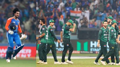 BCCI brutally roasts Pakistan while announcing whopping prize money for Team India after winning Asia Cup 2025 title India's Tilak Varma (L) and Pakistani players in this frame