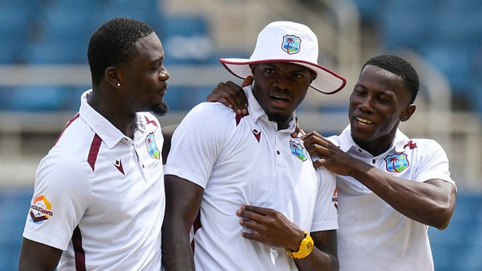 IND vs WI: Massive blow for West Indies, after Shamar Joseph, another speedster ruled out of India Test series due to lower back injury Jayden Seales, Alzarri Joseph and Shamar Joseph of West Indies celebrate bowling out Australia during the third day of the third Test cricket match between West Indies and Australia at Sabina Park in Kingston, Jamaica, on July 14, 2025.
