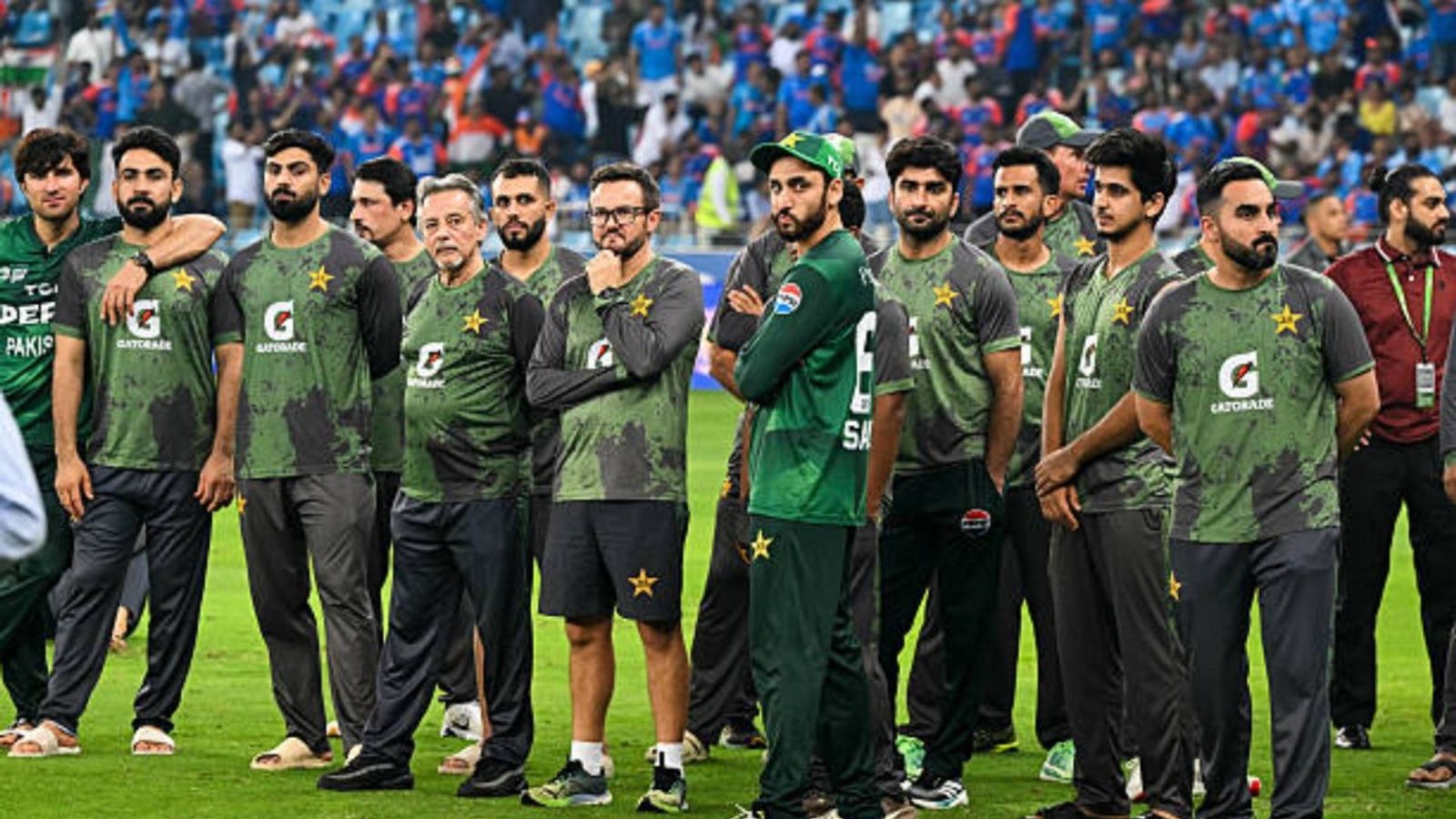 'Senseless and head-less chicken management...': Shoaib Akhtar blasts PCB after defeat to India in Asia Cup final Pakistan's cricket team members wait for the presentation ceremony at the end of the Asia Cup 2025 Twenty20 international cricket final match between India and Pakistan at the Dubai International Stadium