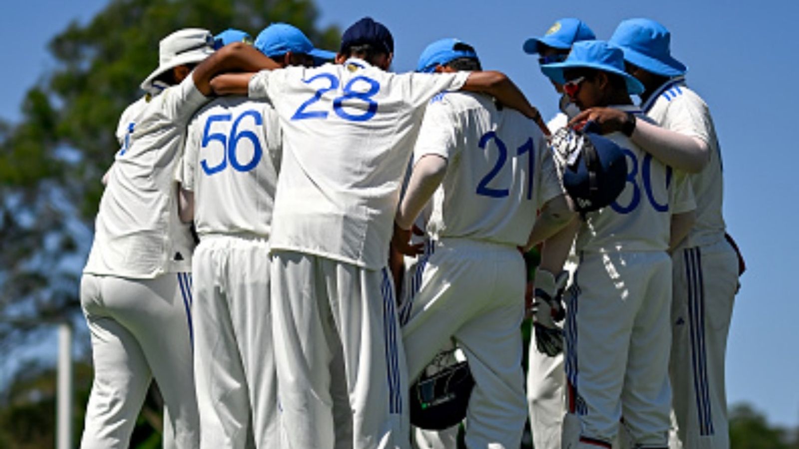 IND U19 vs AUS U19: Suryavanshi-Trivedi's tons, Devendran's 8-fer leads India to a win by an innings and 58 runs over Australia The India huddle during day one of the Men's U19 International Series match between Australia and India at Ian Healy Oval on September 30, 2025 in Brisbane, Australia.