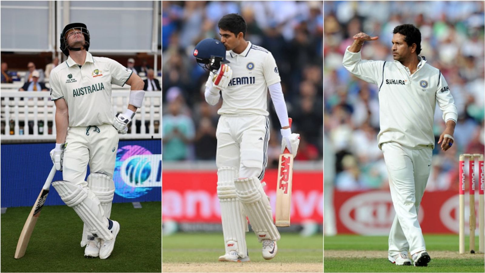 'I spoke to Sachin Sir and also took phone number of Steve Smith from...': Shubman Gill reveals golden advice that helped dominate England Steve Smith, Shubman Gill, Sachin Tendulkar in action on England soil.