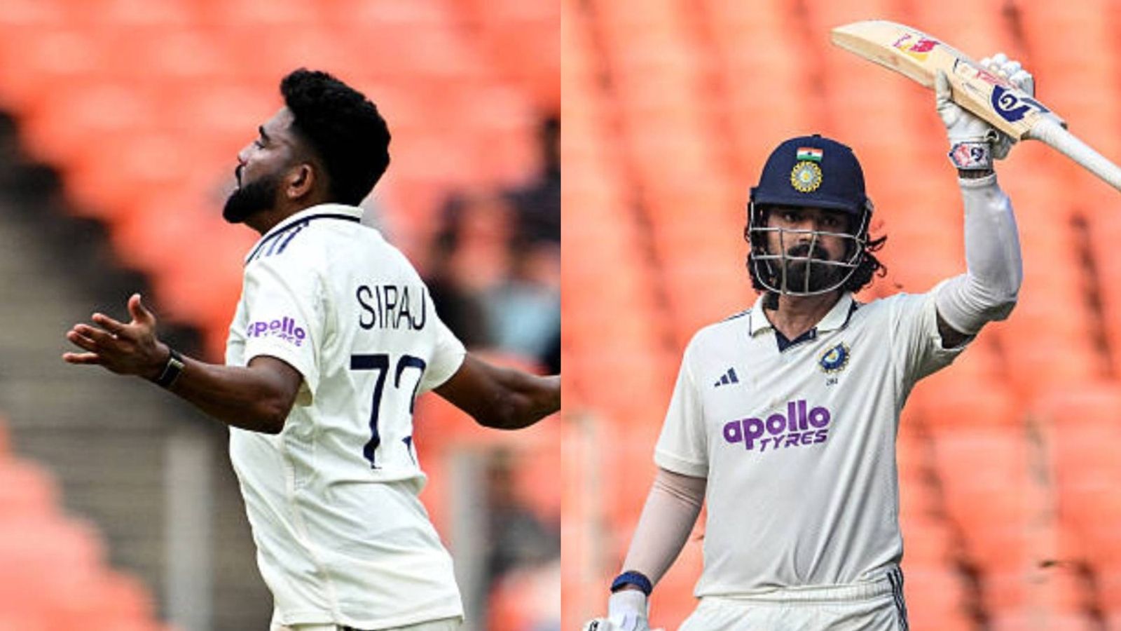 IND vs WI 1st Test: After Bumrah and Siraj's fiery spells, Rahul's unbeaten half-century helps India finish Day 1 on strong note Mohammed Siraj (L) and KL Rahul in this frame