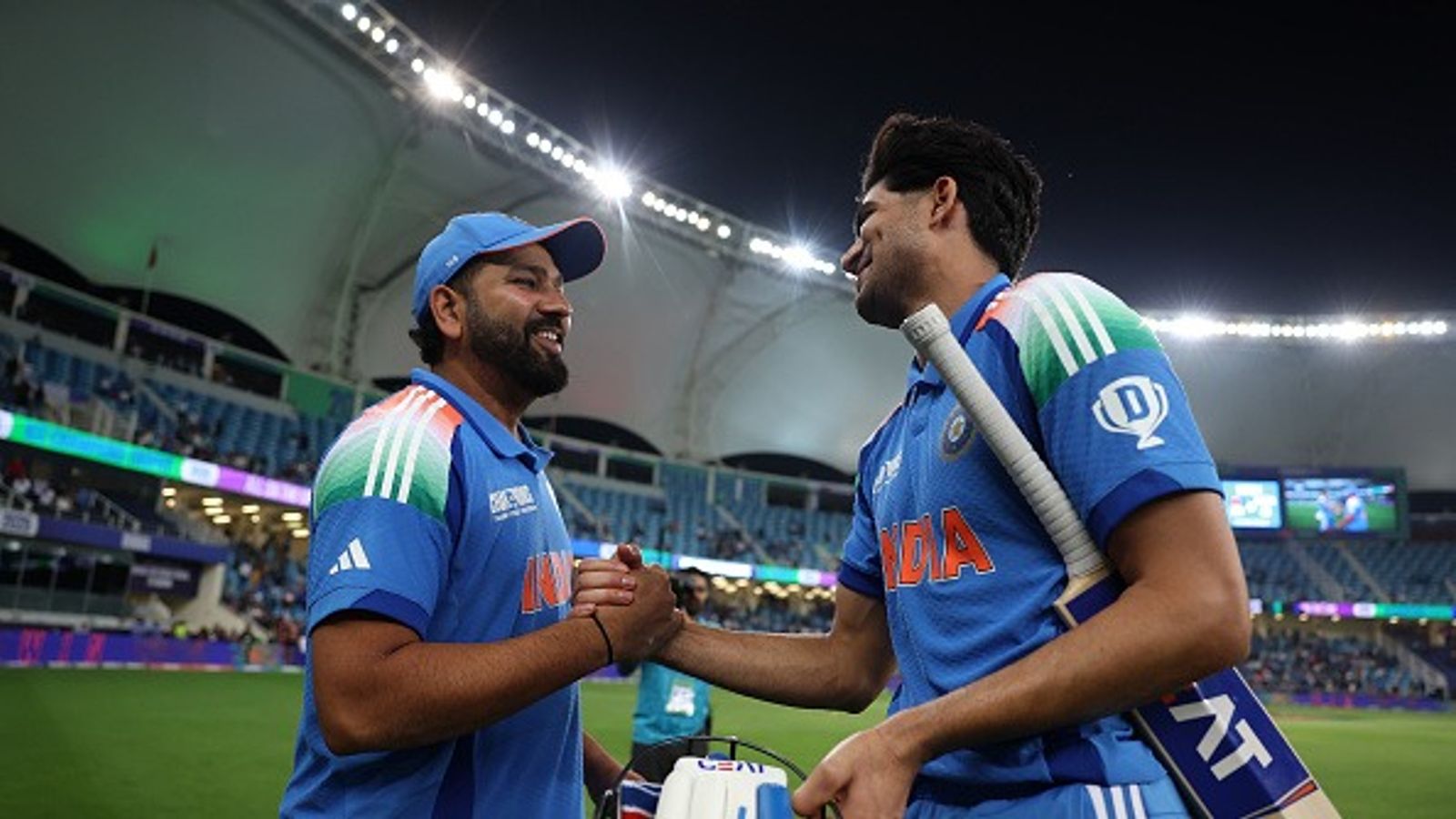 'Rohit Sharma the captain leaves behind a legacy that is tough to...': Champions Trophy-winning star shares emotional social media post as Shubman Gill appointed India's ODI captain Shubman Gill of India shake hands with teammate Rohit Sharma after the ICC Champions Trophy 2025 match between Bangladesh and India at Dubai International Cricket Stadium