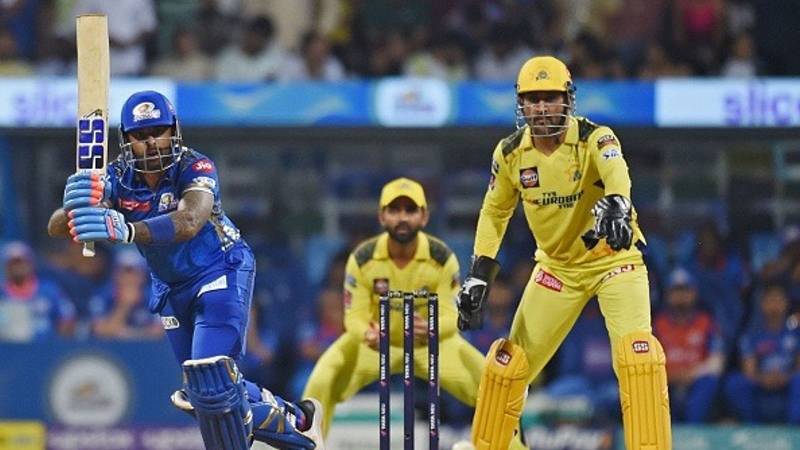 'When MS Dhoni was the captain...': Suryakumar Yadav reveals his biggest regret in cricketing career after guiding India to Asia Cup 2025 triumph Mumbai Indians' Suryakumar Yadav (L) plays a shot as Chennai Super Kings' captain Mahendra Singh Dhoni (R) watches during the Indian Premier League (IPL) Twenty20 cricket match between Mumbai Indians and Chennai Super Kings