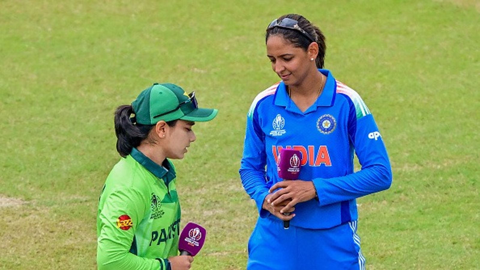 Wrong toss call, right result? Match Referee's error gives Pakistan advantage in Women's World Cup clash against India India's captain Harmanpreet Kaur and her Pakistani counterpart Fatima Sana walk past after the toss ahead of the ICC Women's Cricket World Cup 2025 one-day international (ODI) match between India and Pakistan