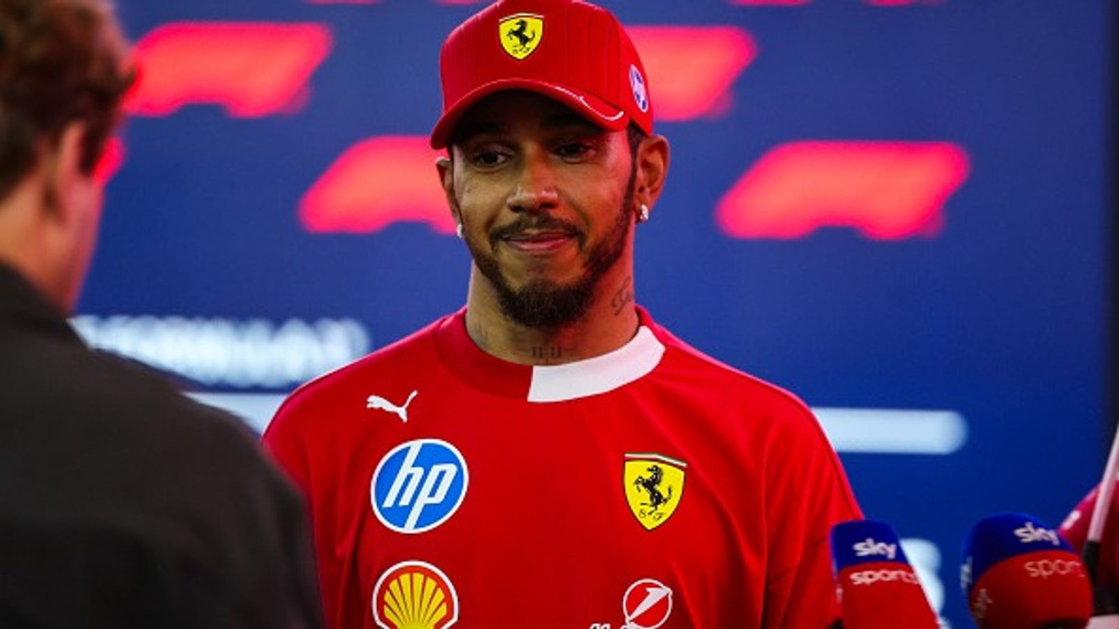 Lewis Hamilton's heartfelt Ferrari message following Singapore Grand Prix goes viral Lewis Hamilton in the frame.